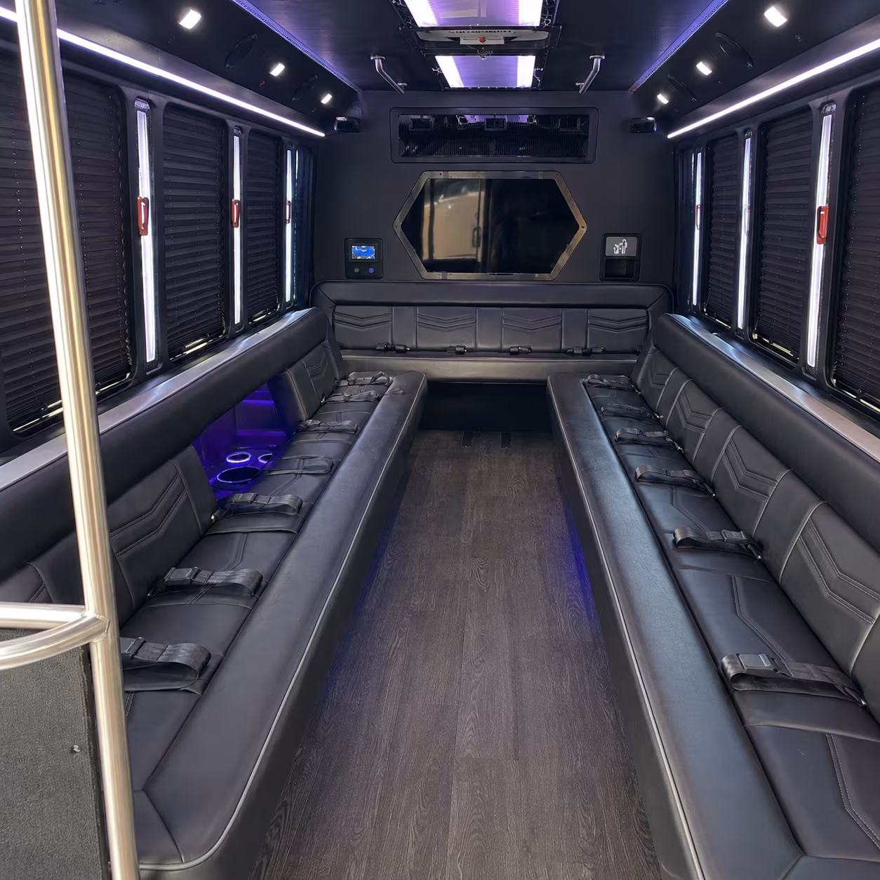 north little rock 18 passenger party bus interior
