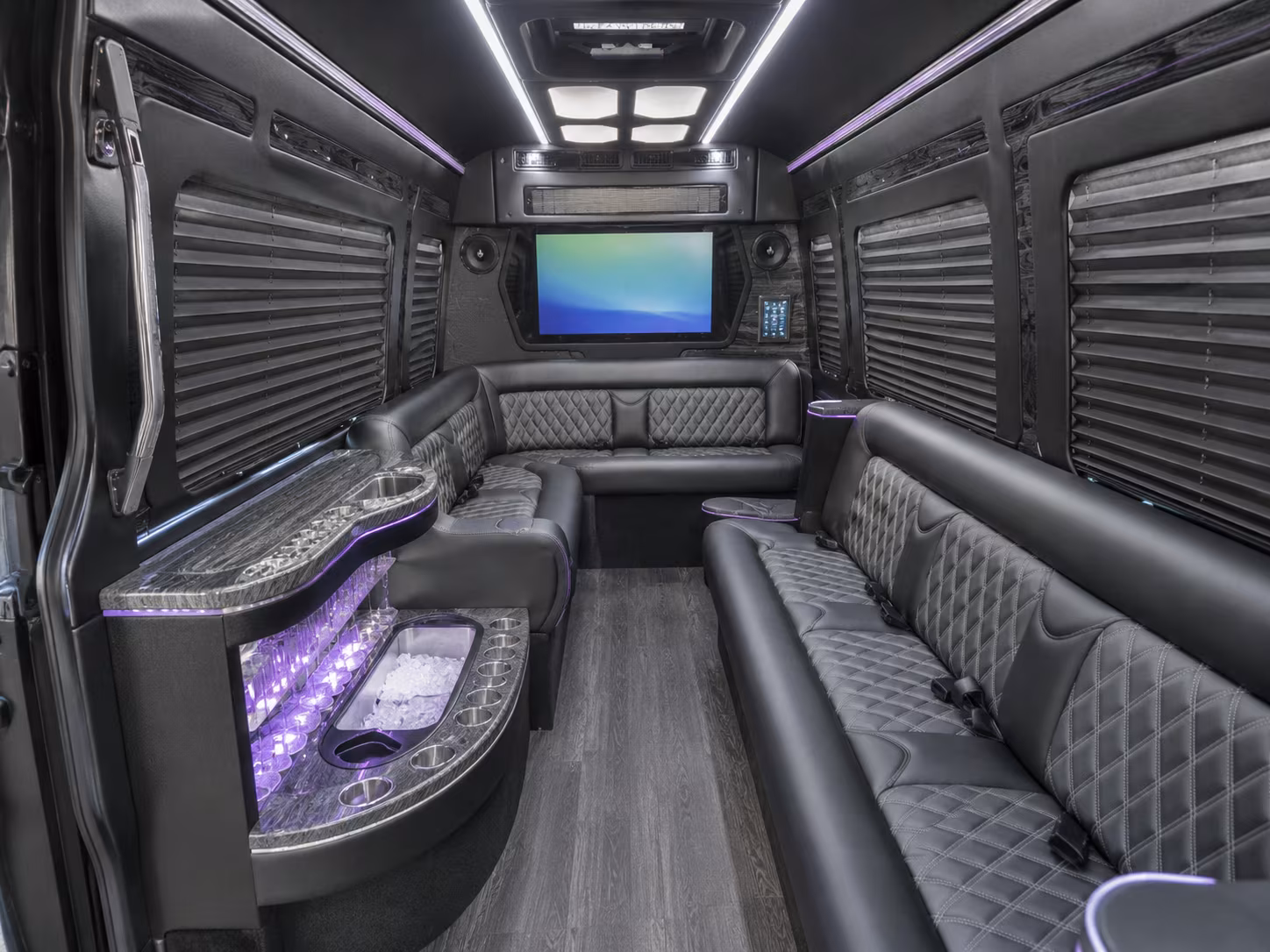 north little rock 20 passenger party bus inside