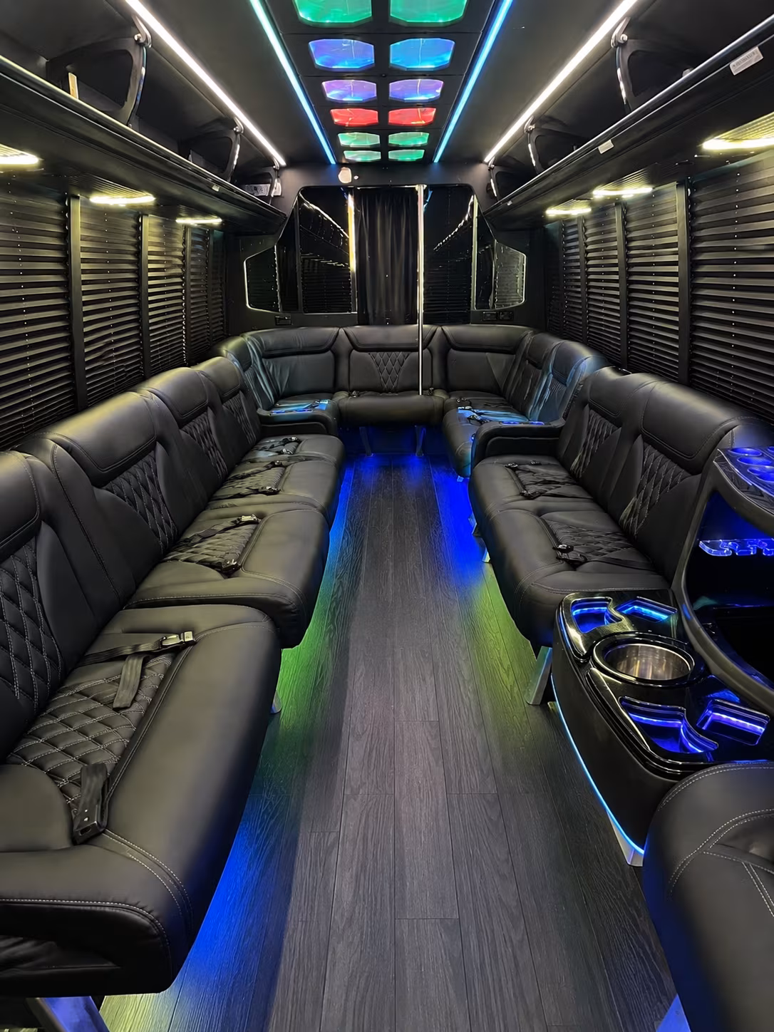 north little rock 20 passenger party bus interior