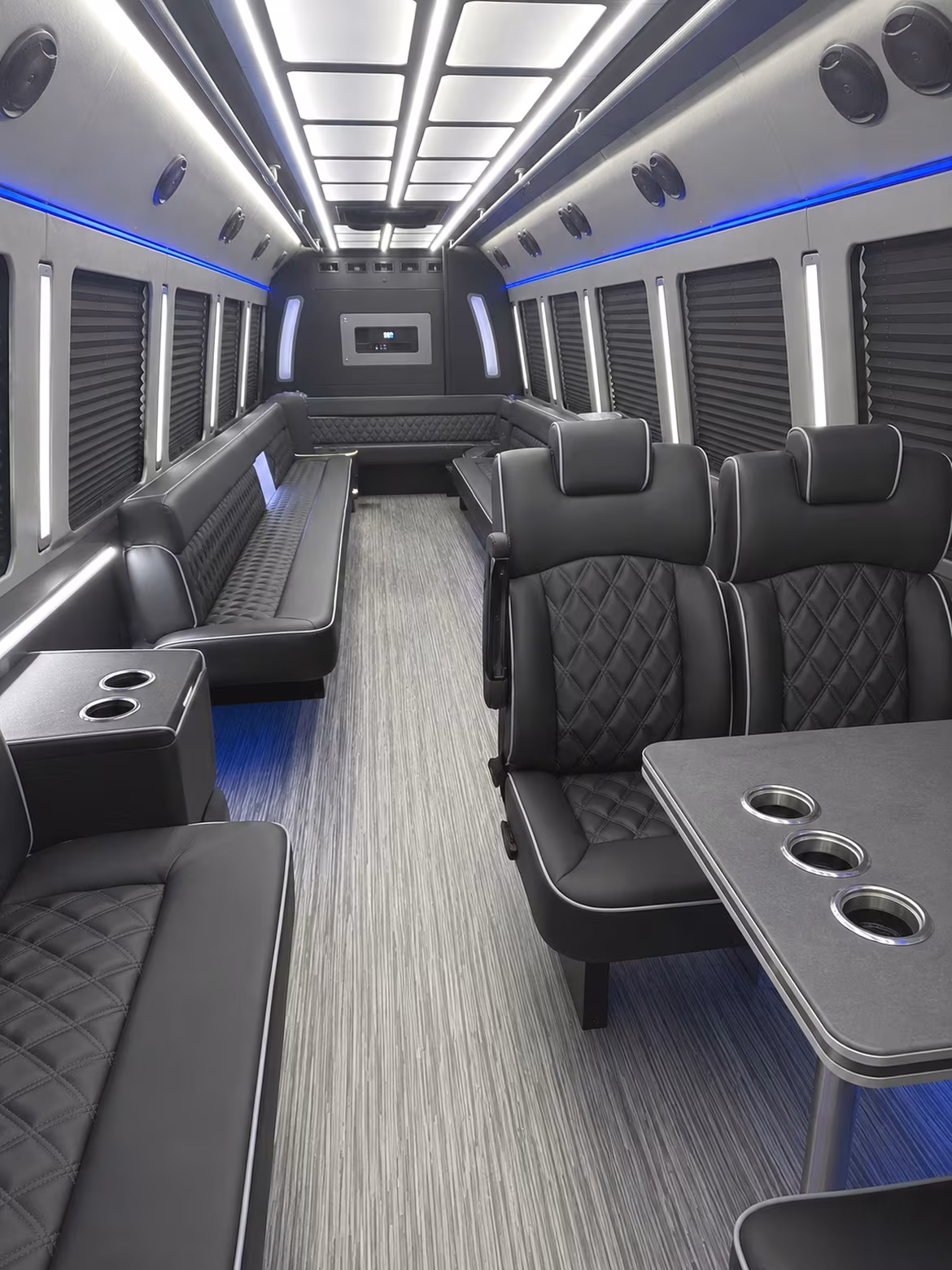 north little rock 25 passenger party bus inside