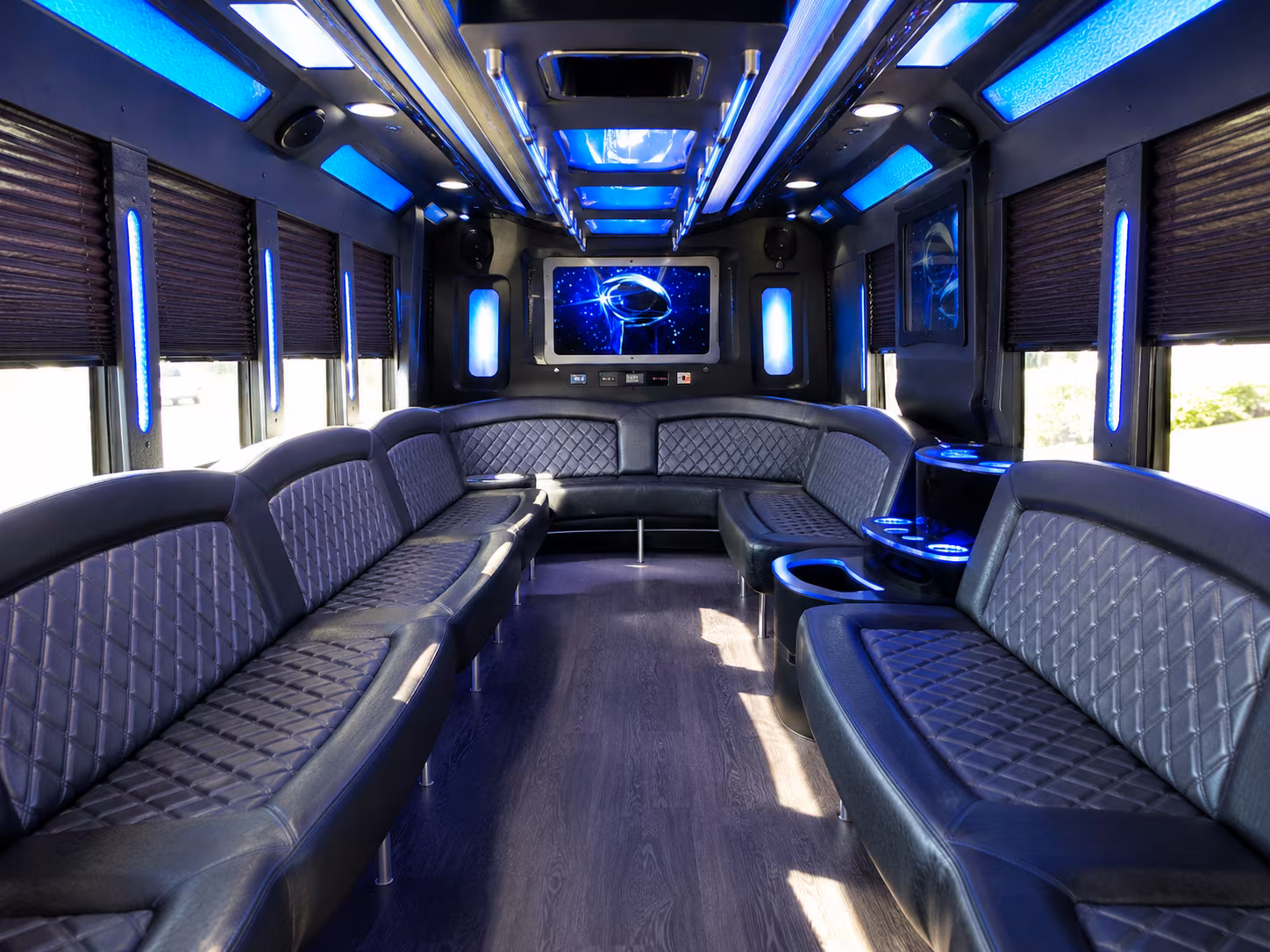north little rock 28 passenger party bus inside