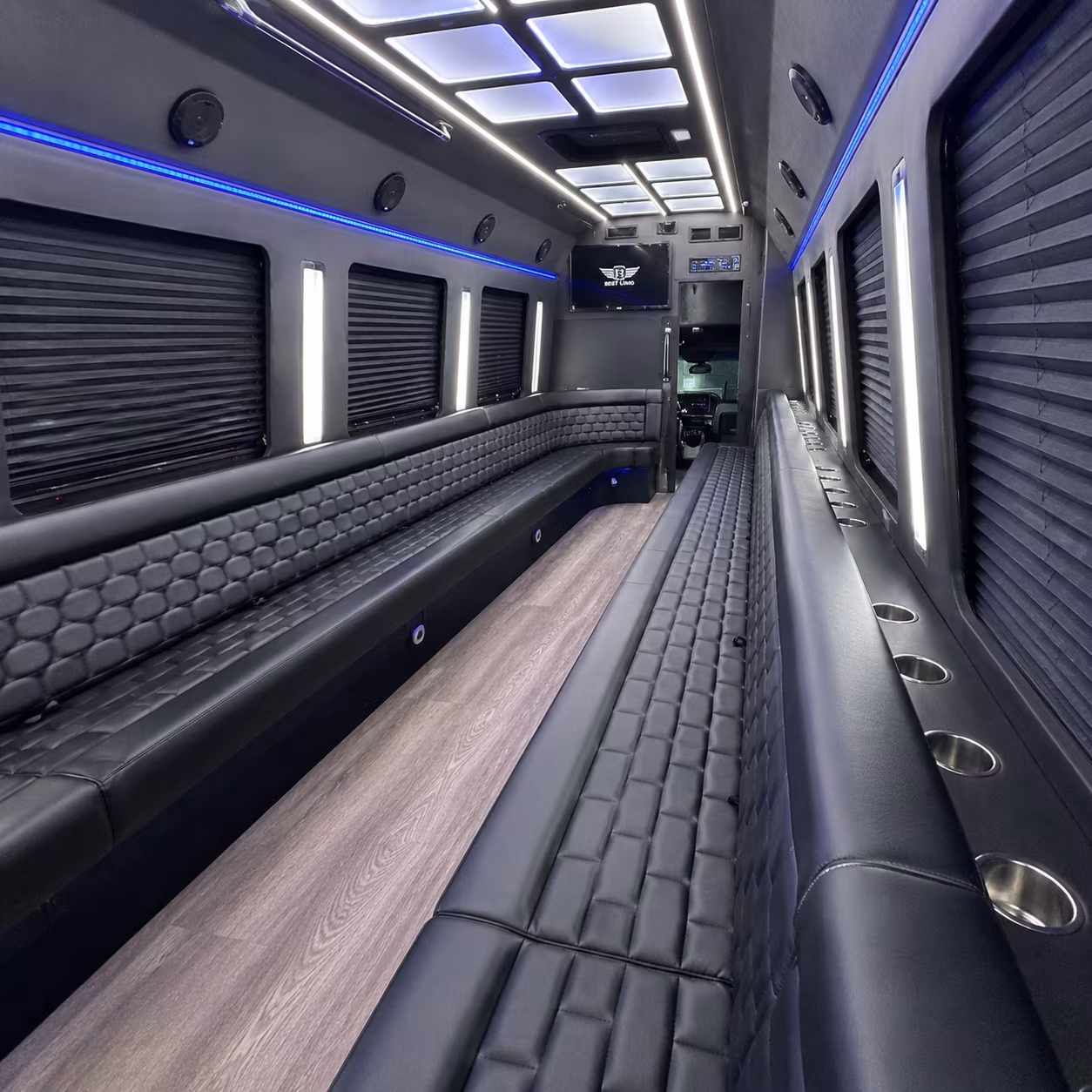 north little rock party bus rental interior